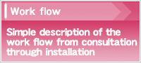 Work flow | Simple description of the work flow from consultation through installation
