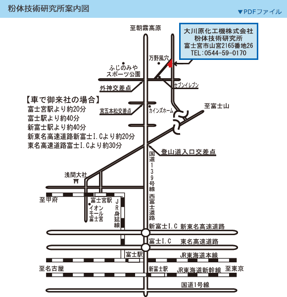 粉体技術研究所案内図